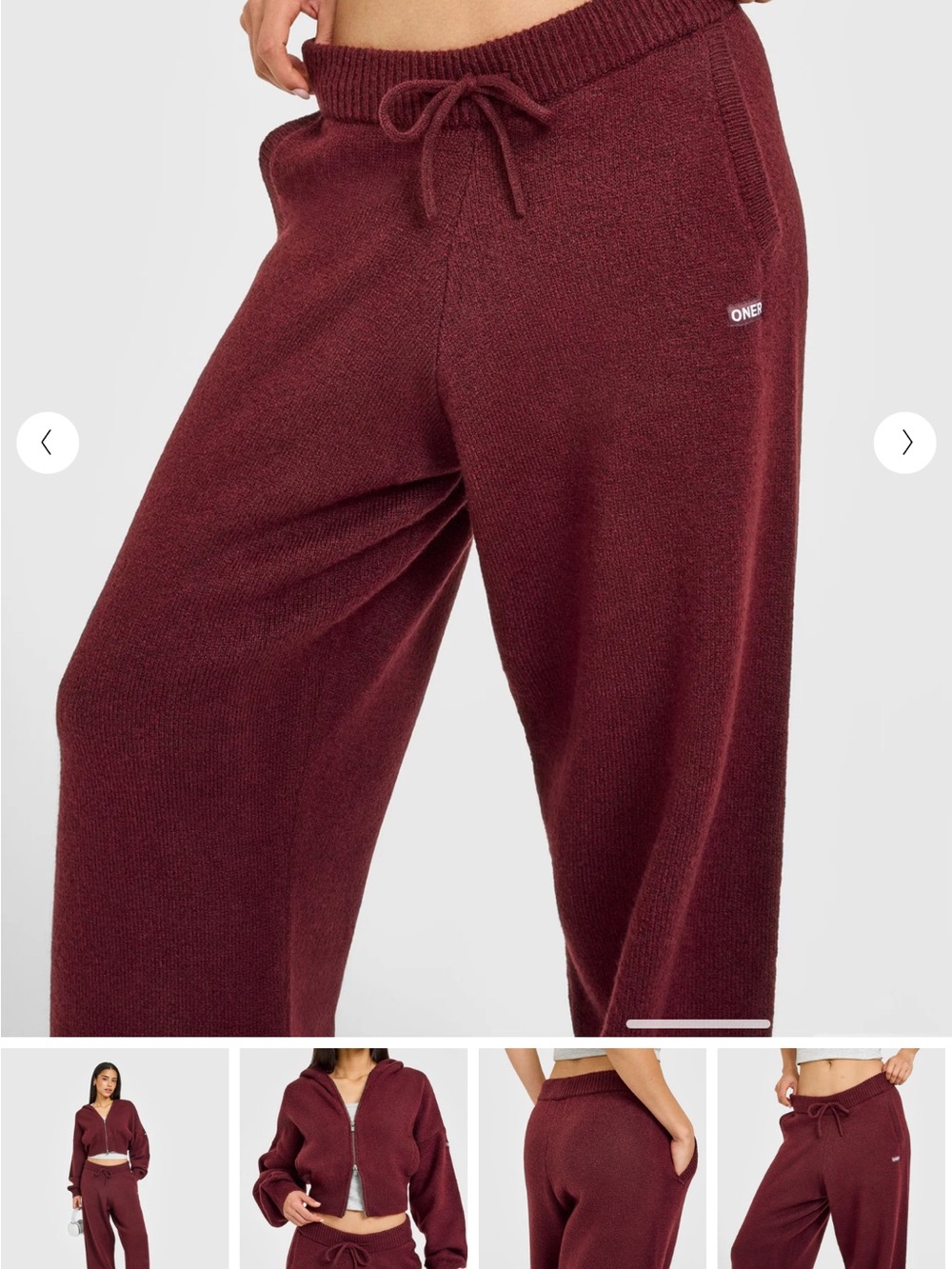 Oner Active OVERSIZED KNIT STRAIGHT LEG PANTS